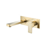 Isenberg By Flusso - Single Handle Wall Mounted Bathroom Faucet - Satin Brass PVD