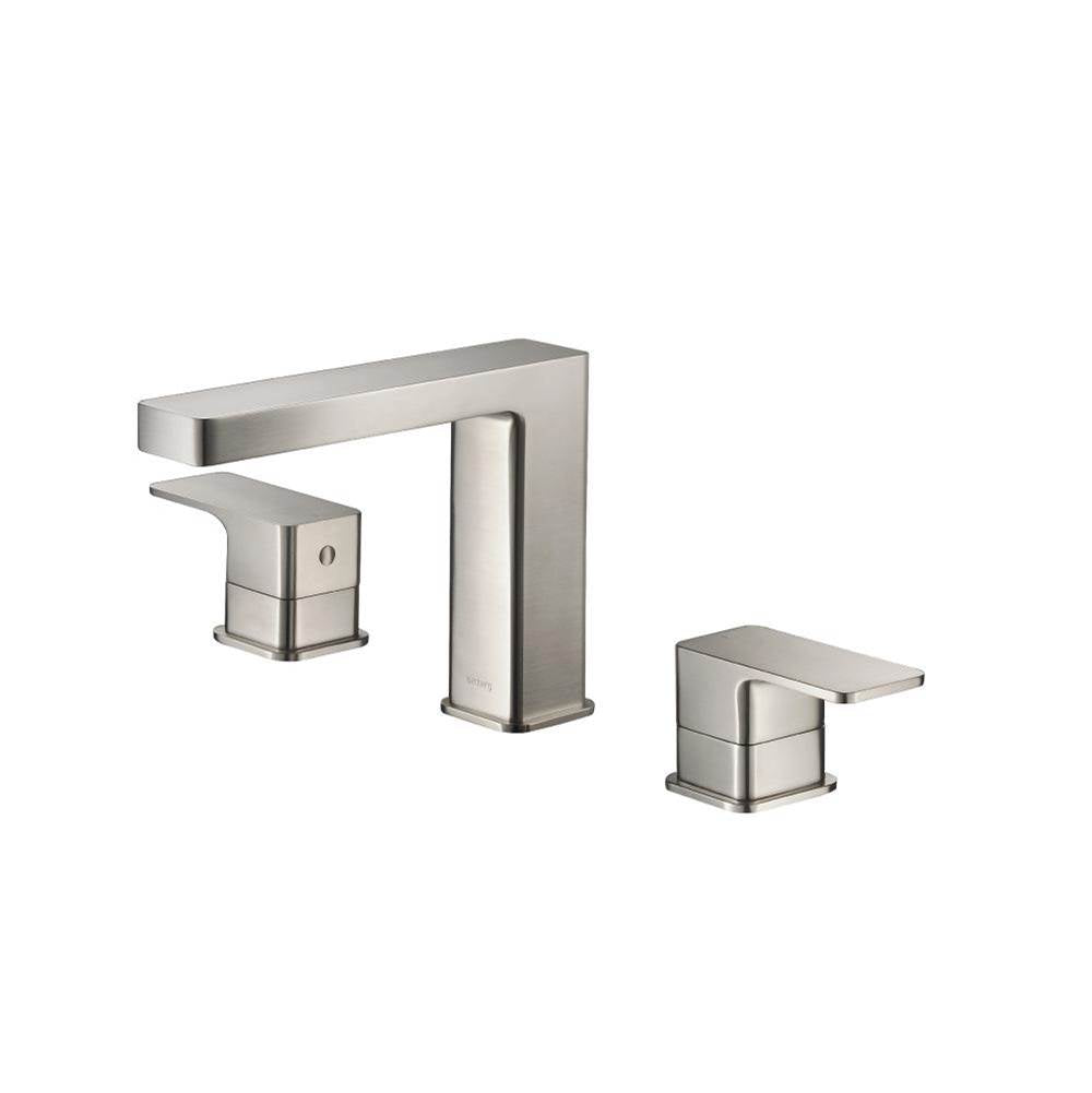 Isenberg By Flusso - Three Hole 8'' Widespread Two Handle Bathroom Faucet - Brushed Nickel PVD