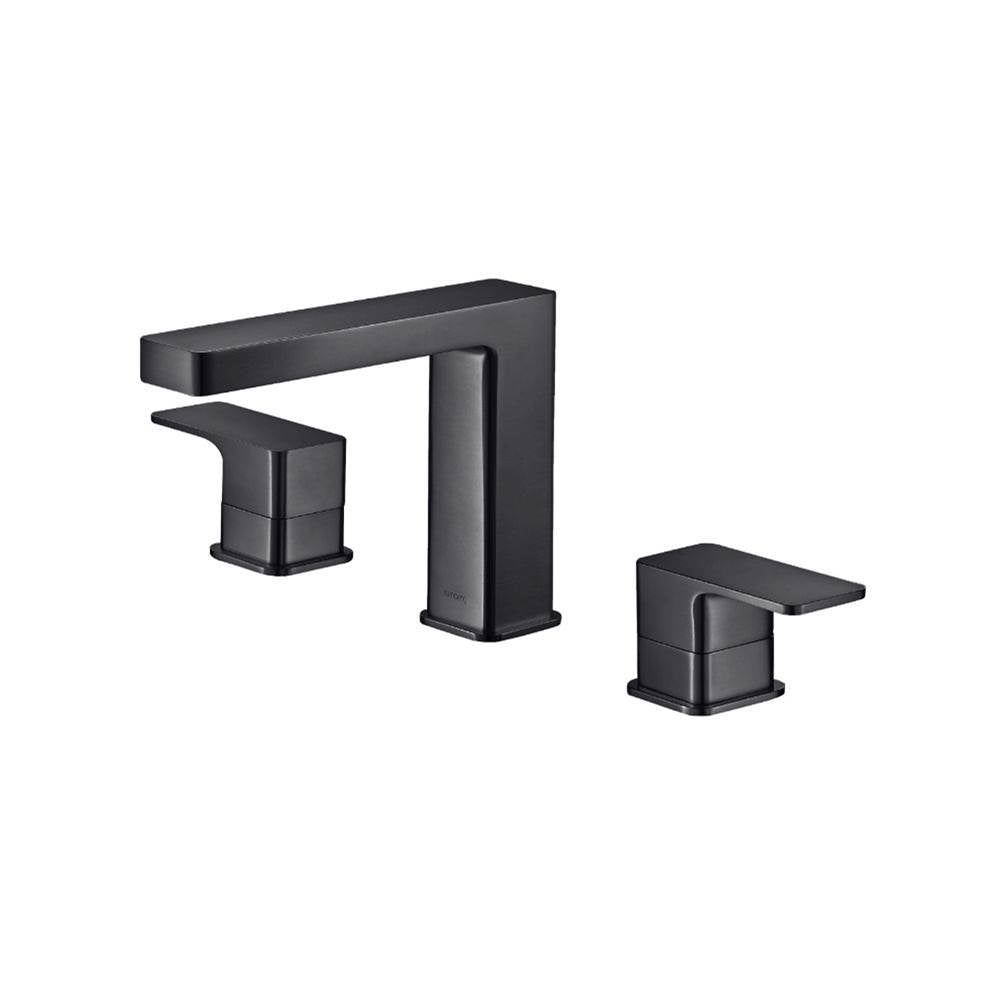 Isenberg By Flusso - Three Hole 8'' Widespread Two Handle Bathroom Faucet - Dark Grey