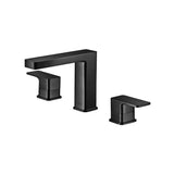 Isenberg By Flusso - Three Hole 8'' Widespread Two Handle Bathroom Faucet - Gloss Black