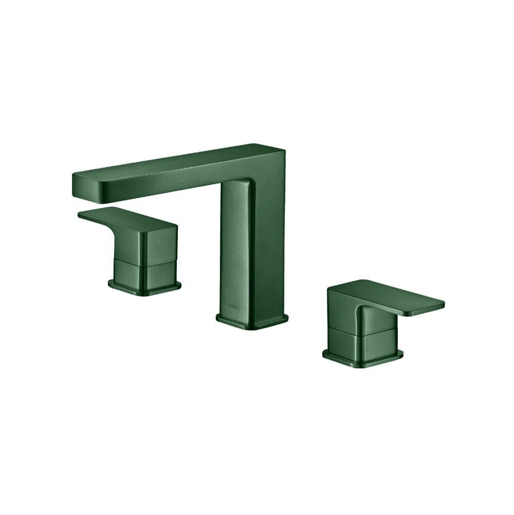 Isenberg By Flusso - Three Hole 8'' Widespread Two Handle Bathroom Faucet - Leaf Green