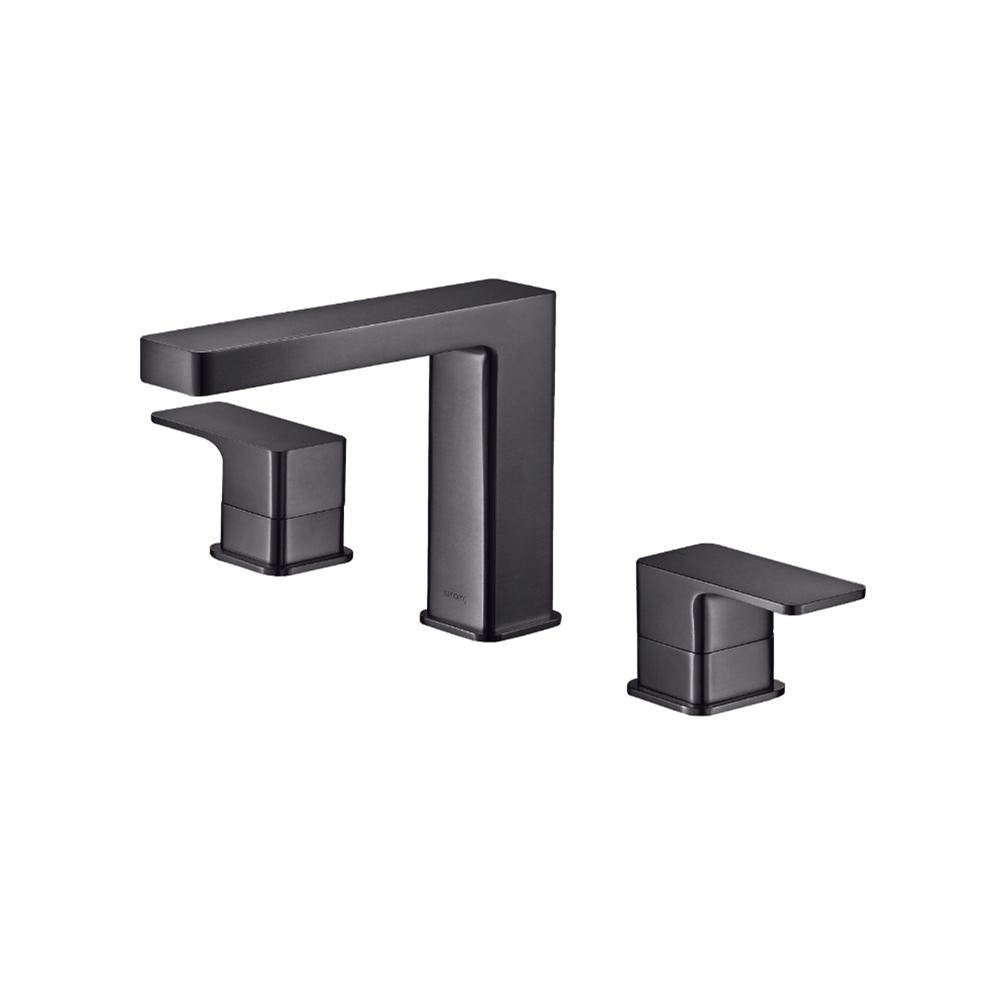 Isenberg By Flusso - Three Hole 8'' Widespread Two Handle Bathroom Faucet - Rock Grey