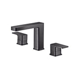Isenberg By Flusso - Three Hole 8'' Widespread Two Handle Bathroom Faucet - Rock Grey