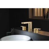 Three Hole 8'' Widespread Two Handle Bathroom Faucet