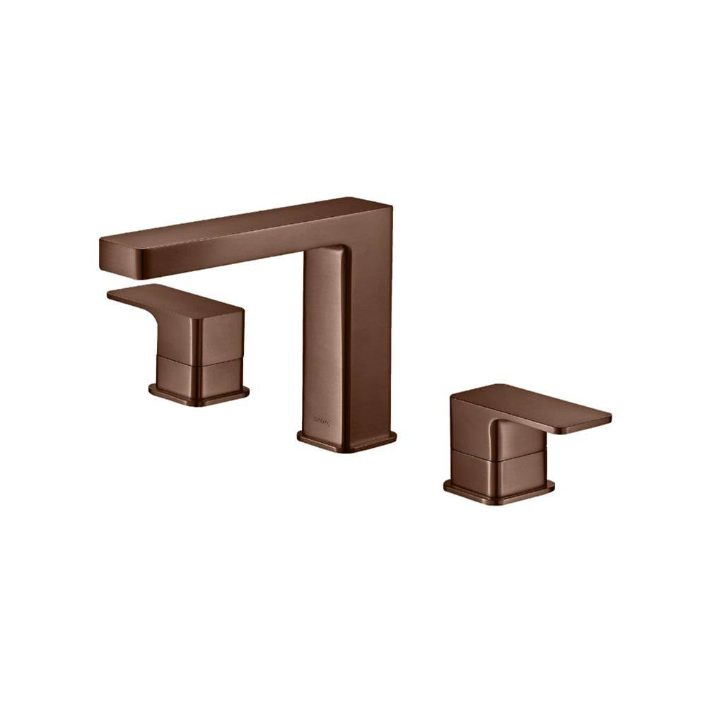 Isenberg By Flusso - Three Hole 8'' Widespread Two Handle Bathroom Faucet - Vortex Brown