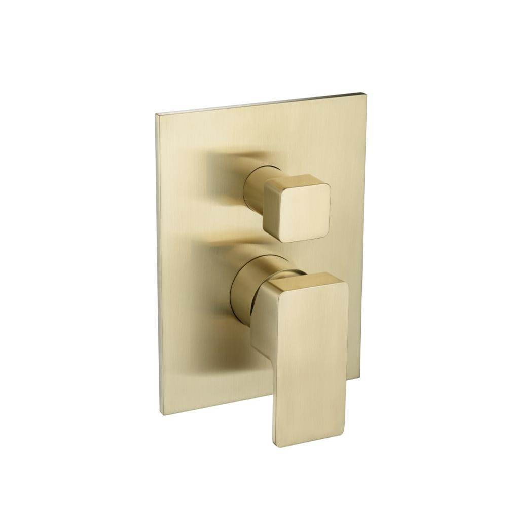 Isenberg By Flusso - Tub / Shower Trim With Pressure Balance Valve - 2-Output - Satin Brass PVD