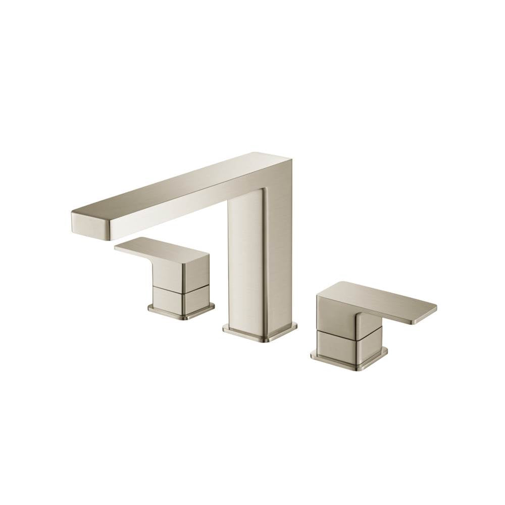 Isenberg By Flusso - 3 Hole Deck Mount Roman Tub Faucet - Brushed Nickel PVD