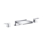 Isenberg By Flusso - 3 Hole Deck Mount Cascade / Sheet Flow Roman Tub Faucet - Matte Black