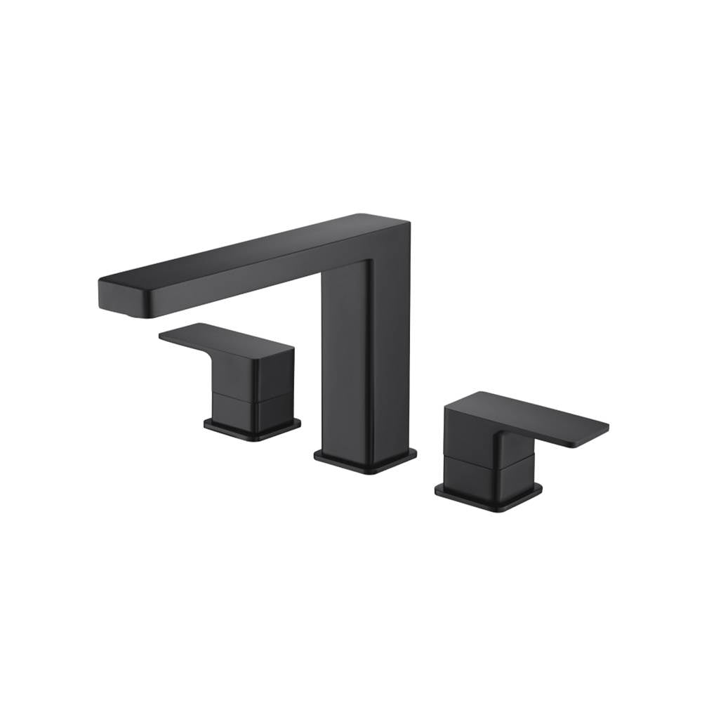 Isenberg By Flusso - 3 Hole Deck Mount Roman Tub Faucet - Matte Black