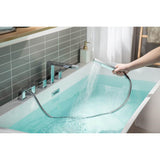Five Hole Deck Mounted Roman Tub Faucet With Hand Shower