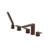 Isenberg By Flusso - Five Hole Deck Mounted Roman Tub Faucet With Hand Shower - Vortex Brown