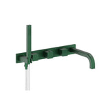 Isenberg By Flusso - Wall Mount Tub Filler With Hand Shower - Leaf Green