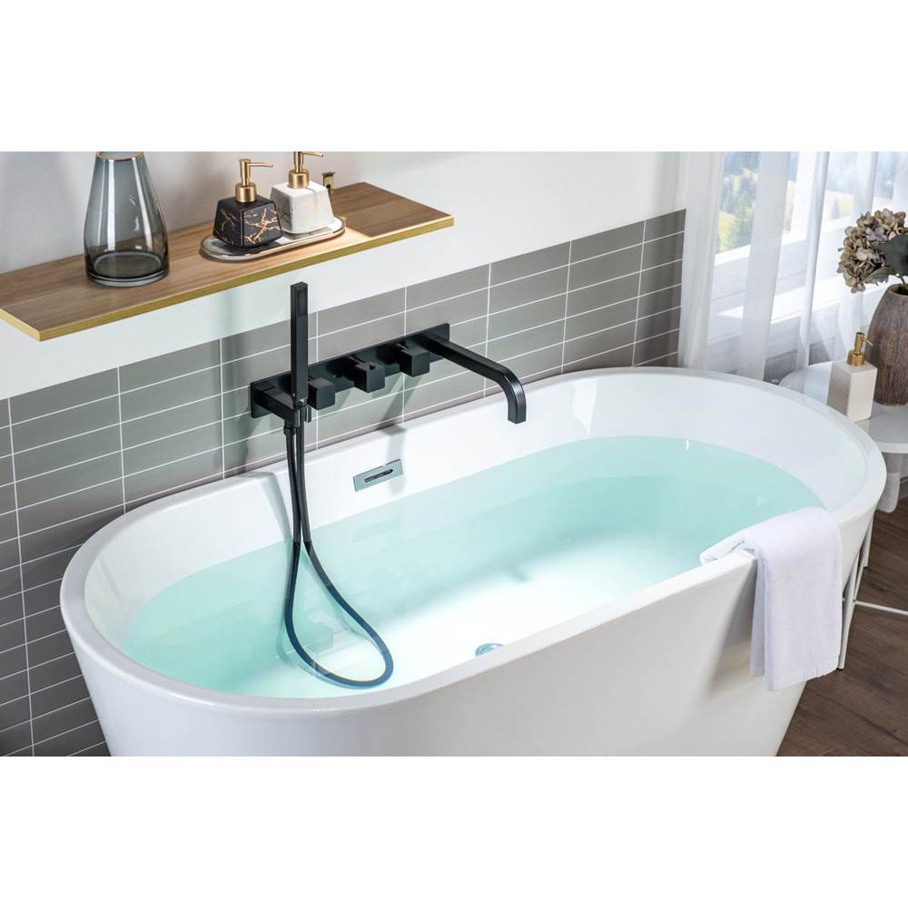 Wall Mount Tub Filler With Hand Shower