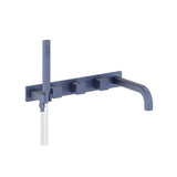 Isenberg By Flusso - Wall Mount Tub Filler With Hand Shower - Navy Blue