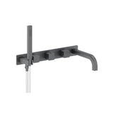 Isenberg By Flusso - Wall Mount Tub Filler With Hand Shower - Rock Grey