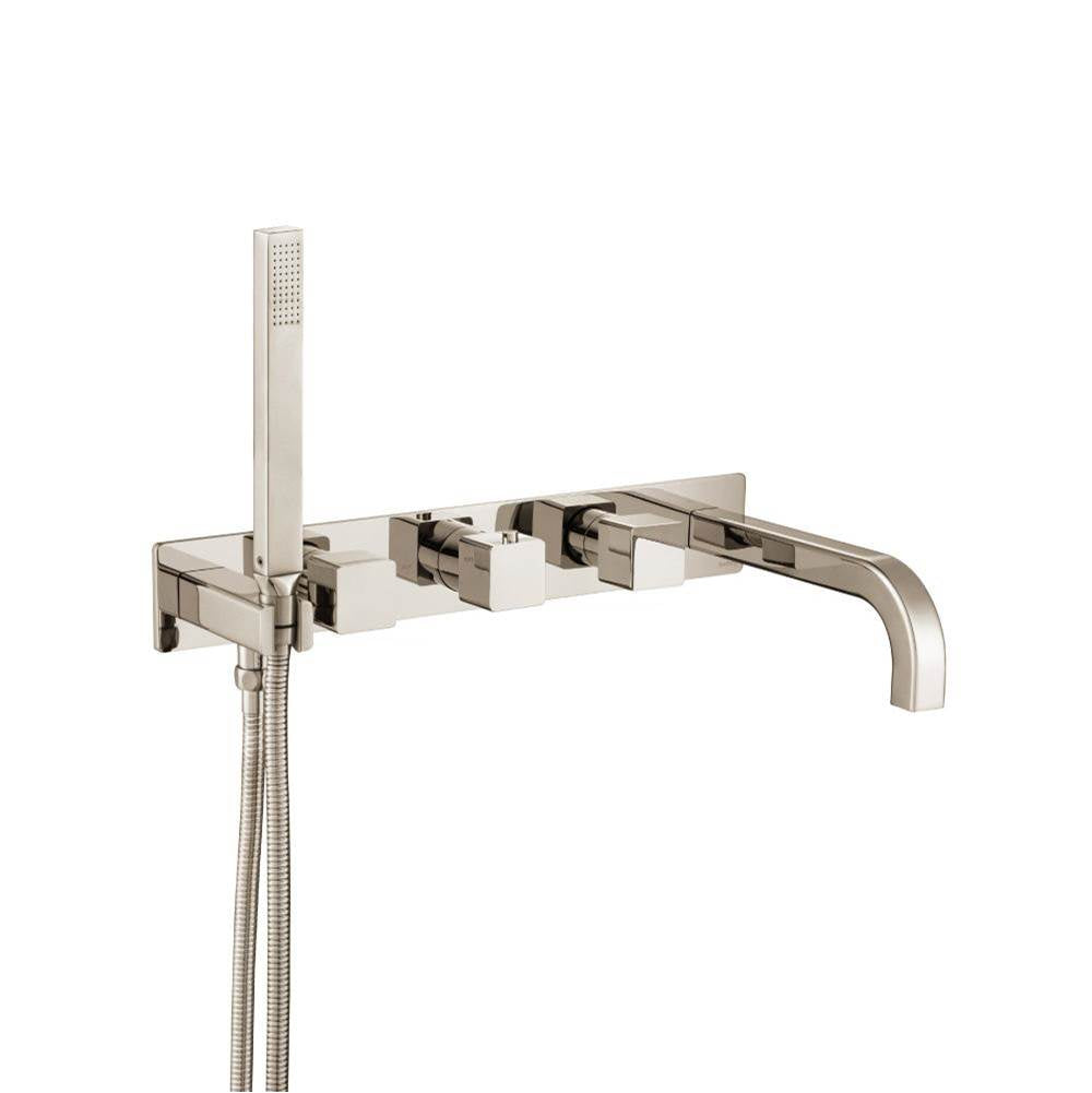 Isenberg By Flusso - Trim For Wall Mount Tub Filler With Hand Shower - Polished Nickel PVD