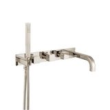 Isenberg By Flusso - Trim For Wall Mount Tub Filler With Hand Shower - Polished Nickel PVD
