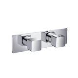 Isenberg By Flusso - 3/4'' Horizontal Thermostatic Shower Valve & Trim - 3 Output - Polished Nickel PVD