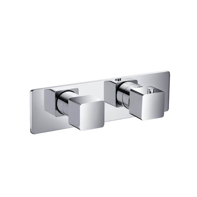 Isenberg By Flusso - 3/4'' Horizontal Thermostatic Shower Valve & Trim - 3 Output - Polished Nickel PVD
