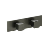 Isenberg By Flusso - 3/4'' Horizontal Thermostatic Shower Valve % Trim - 1 Ouptut - Gun Metal Grey