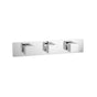 Isenberg By Flusso - Trim For Horizontal Thermostatic Valve with 2 Volume Controls - Polished Nickel PVD