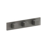 Isenberg By Flusso - 3/4'' Horizontal Thermostatic Valve with 2 Volume Controls &  Trim - Steel Grey