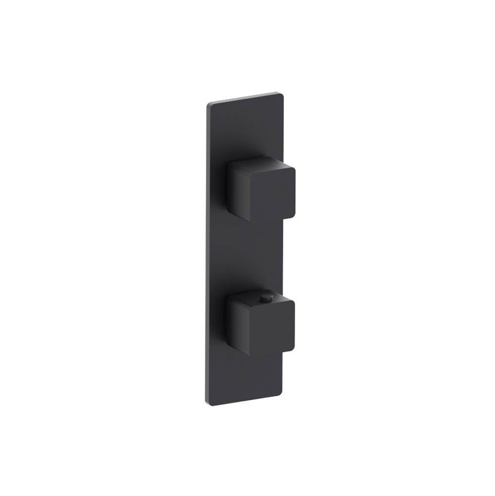 Isenberg By Flusso - 3/4'' Horizontal Thermostatic Shower Valve & Trim - 1- Output - Dark Grey