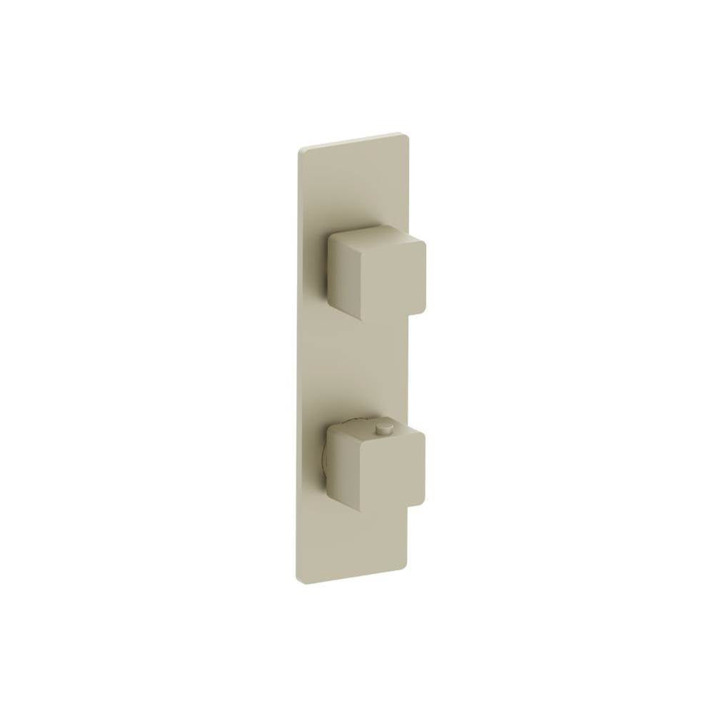 Isenberg By Flusso - 3/4'' Horizontal Thermostatic Shower Valve & Trim - 1- Output - Light Tan
