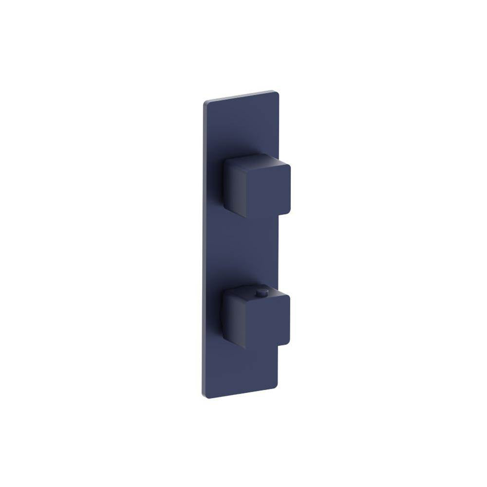 Isenberg By Flusso - 3/4'' Horizontal Thermostatic Shower Valve & Trim - 1- Output - Navy Blue