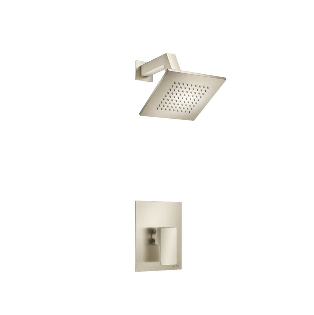Isenberg By Flusso - Single Output Shower Set With Brass Shower Head & Arm - Brushed Nickel PVD