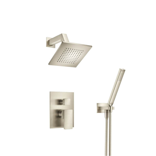 Isenberg By Flusso - Two Output Shower Set With Shower Head And Hand Held - Brushed Nickel PVD