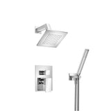 Isenberg By Flusso - Two Output Shower Set With Shower Head And Hand Held - Chrome