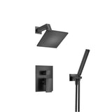 Isenberg By Flusso - Two Output Shower Set With Shower Head And Hand Held - Matte Black
