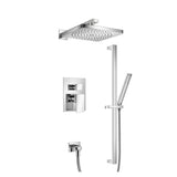 Isenberg By Flusso - Two Output Shower Set With Shower Head, Hand Held And Slide Bar - Chrome