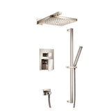 Isenberg By Flusso - Two Output Shower Set With Shower Head, Hand Held And Slide Bar - Polished Nickel PVD