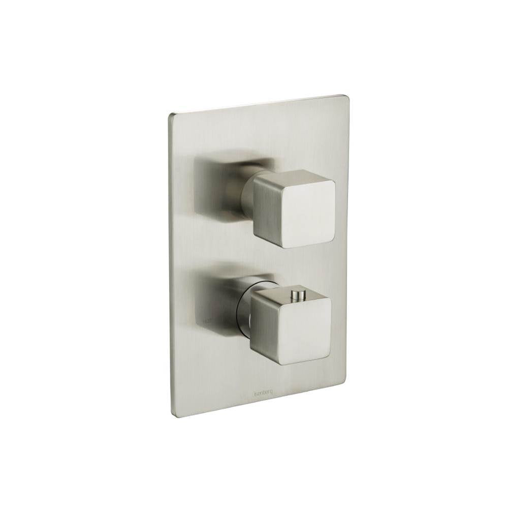 Isenberg By Flusso - 3/4'' Thermostatic Valve & Trim - 3 Output - Brushed Nickel PVD
