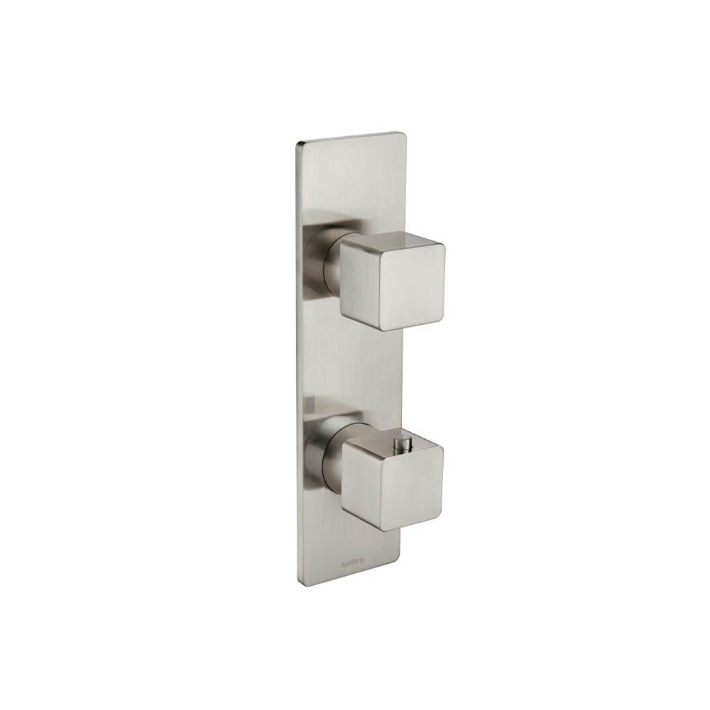 Isenberg By Flusso - 3/4'' Thermostatic Shower Valve & Trim  - 3-Output - Brushed Nickel PVD