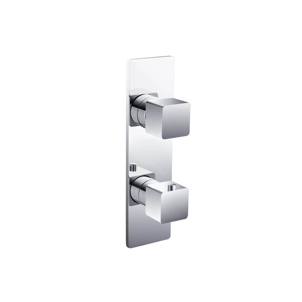 Isenberg By Flusso - 3/4'' Thermostatic Shower Valve & Trim  - 3-Output - Chrome