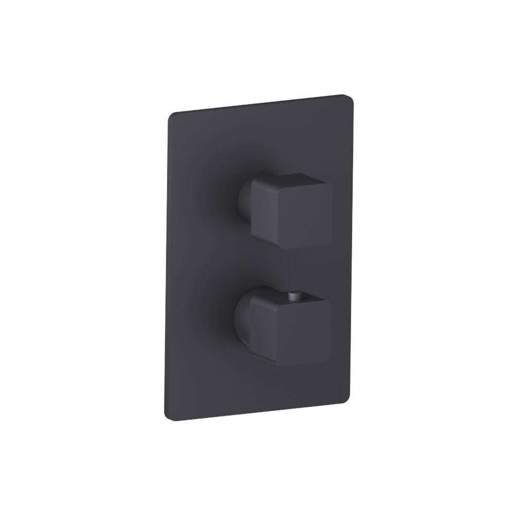 Isenberg By Flusso - 3/4'' Thermostatic Shower Valve & Trim - 1 Output - Dark Grey