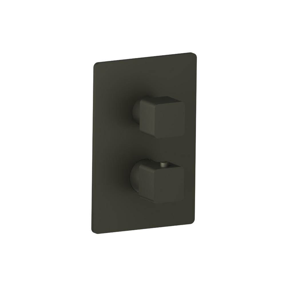 Isenberg By Flusso - 3/4'' Thermostatic Shower Valve & Trim - 1 Output - Dark Green