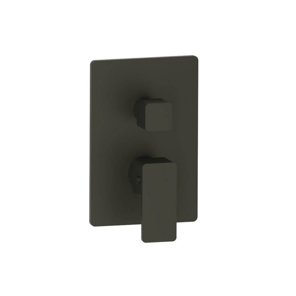 Isenberg By Flusso - 3/4'' Thermostatic Shower Valve With Trim - 1 Output - Dark Green