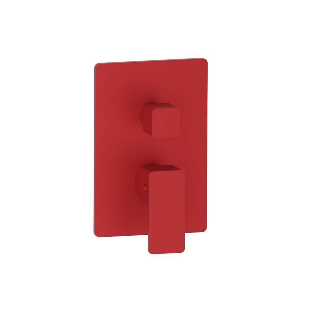 Isenberg By Flusso - 3/4'' Thermostatic Shower Valve With Trim - 1 Output - Deep Red