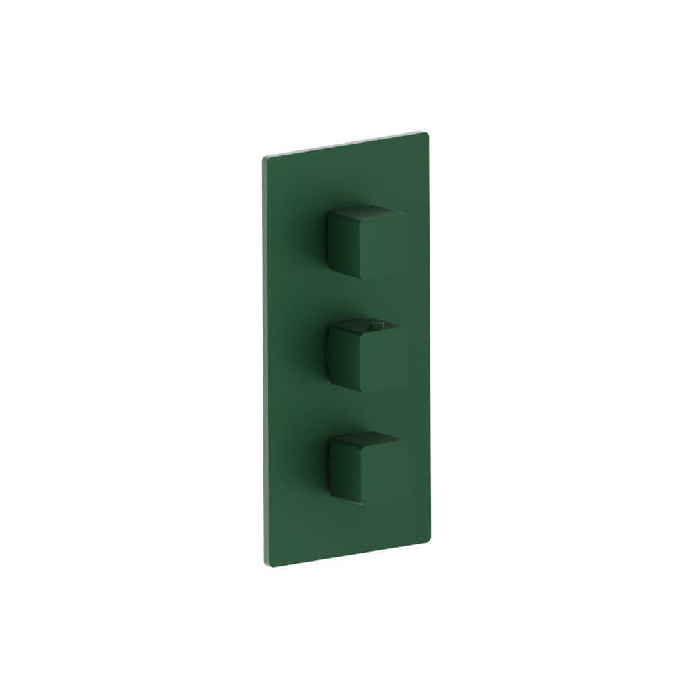 Isenberg By Flusso - 3/4'' Thermostatic Valve and Trim - 2 Outputs - Leaf Green