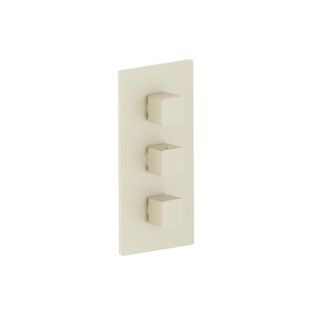 Isenberg By Flusso - 3/4'' Thermostatic Valve and Trim - 2 Outputs - Light Tan
