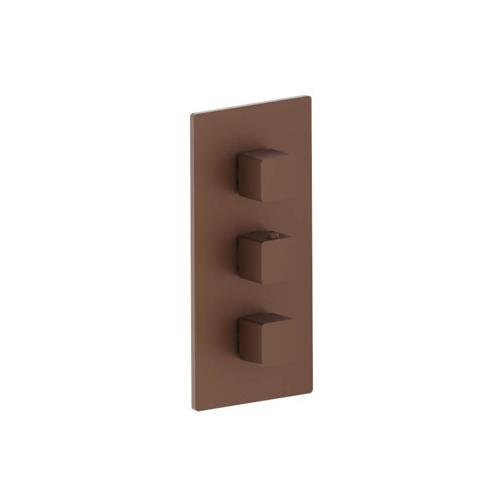 Isenberg By Flusso - 3/4'' Thermostatic Valve and Trim - 2 Outputs - Vortex Brown