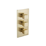 Isenberg By Flusso - 3/4'' Thermostatic Valve and Trim - 2 Outputs - Satin Brass PVD