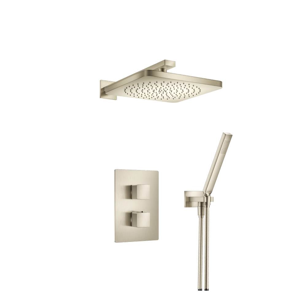Isenberg By Flusso - Two Output Shower Set With Shower Head And Hand Held - Brushed Nickel PVD