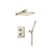 Isenberg By Flusso - Two Output Shower Set With Shower Head And Hand Held - Brushed Nickel PVD