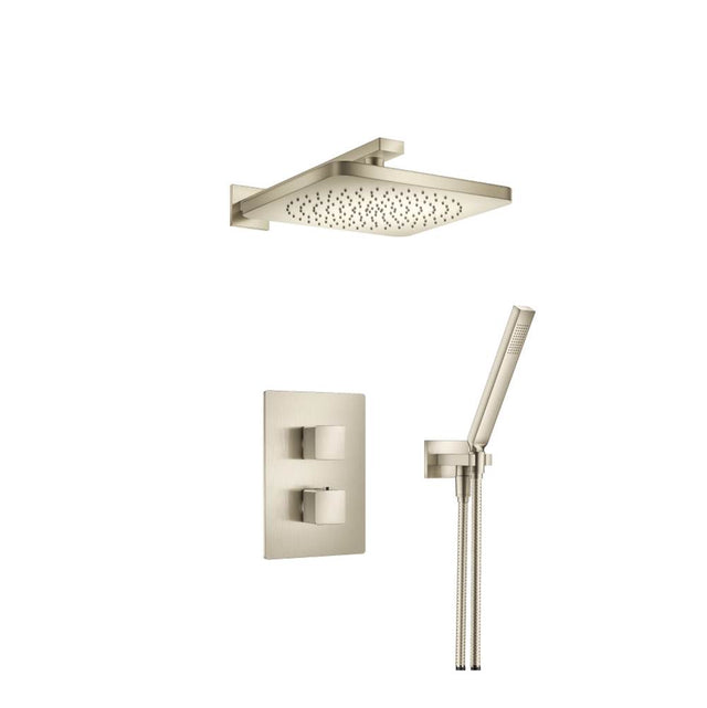 Isenberg By Flusso - Two Output Shower Set With Shower Head And Hand Held - Brushed Nickel PVD