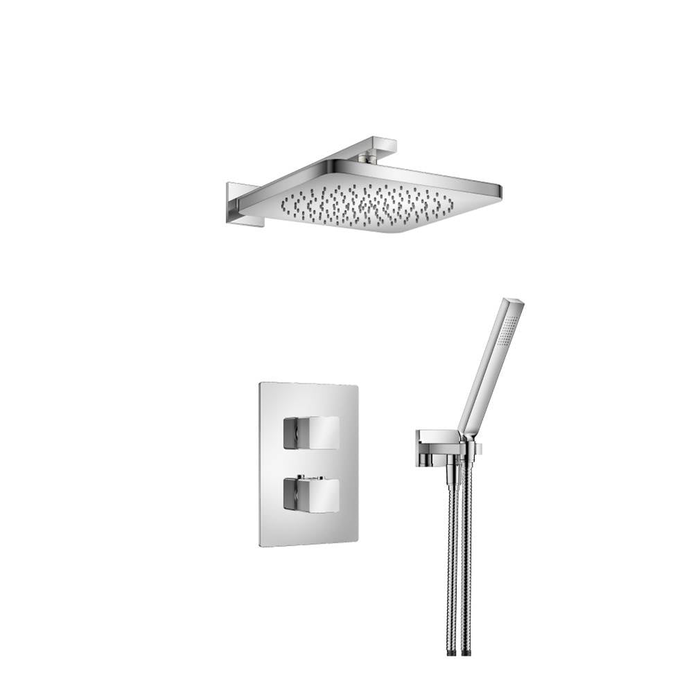Isenberg By Flusso - Two Output Shower Set With Shower Head And Hand Held - Chrome